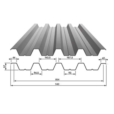 Angled Shape Galvanized Steel Roofing Sheets For Building